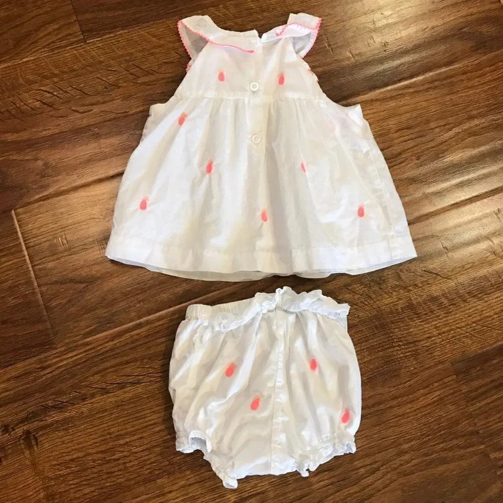 Janie and Jack Baby girl pineapple set